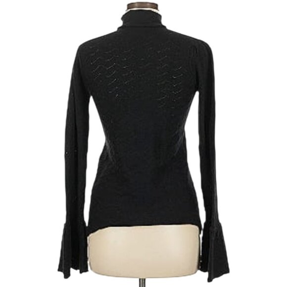 Co Turtleneck Sweater wool blend Womens Black Size S - Picture 3 of 11
